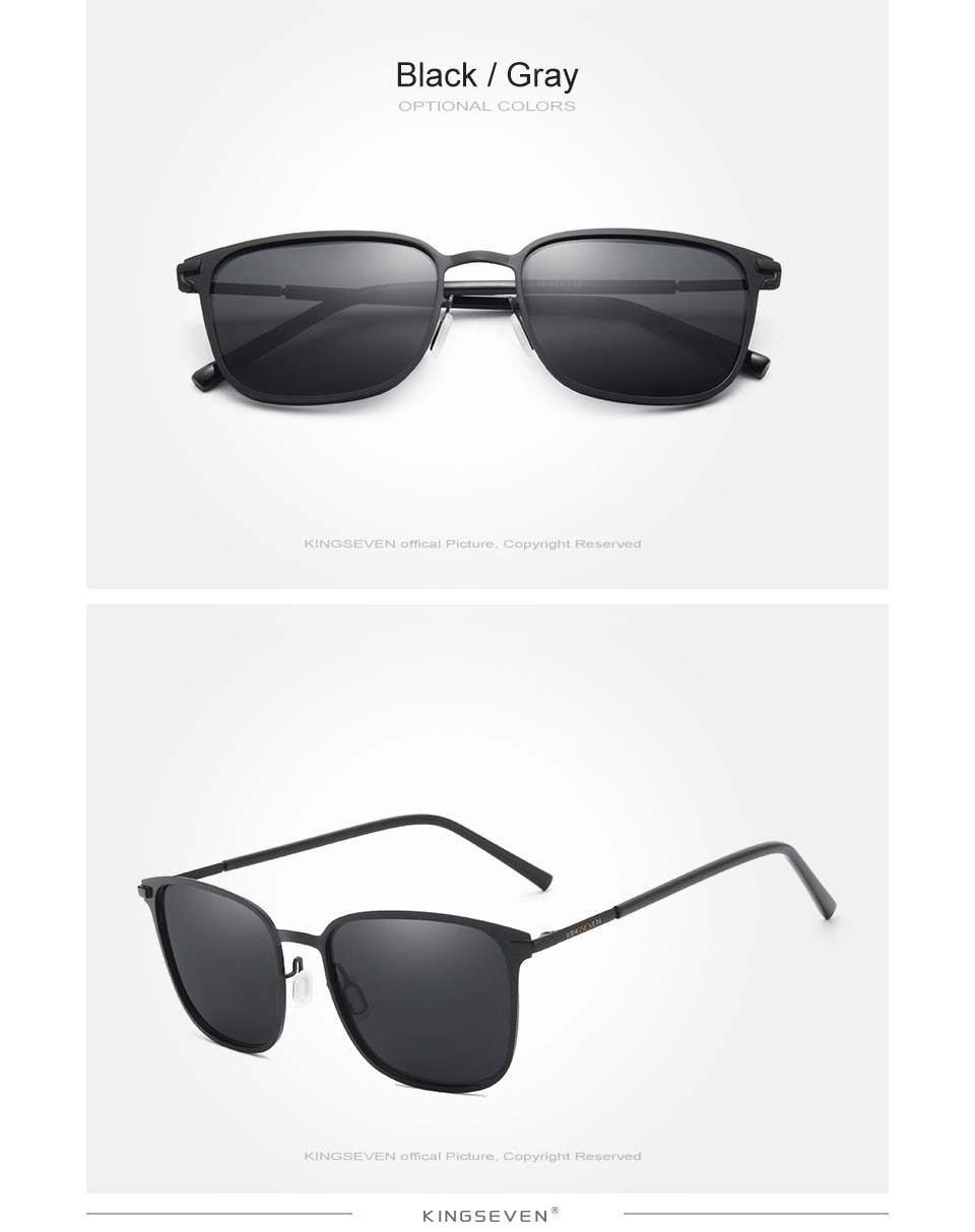 KINGSEVEN Stainless Frame Polarized Sunglasses