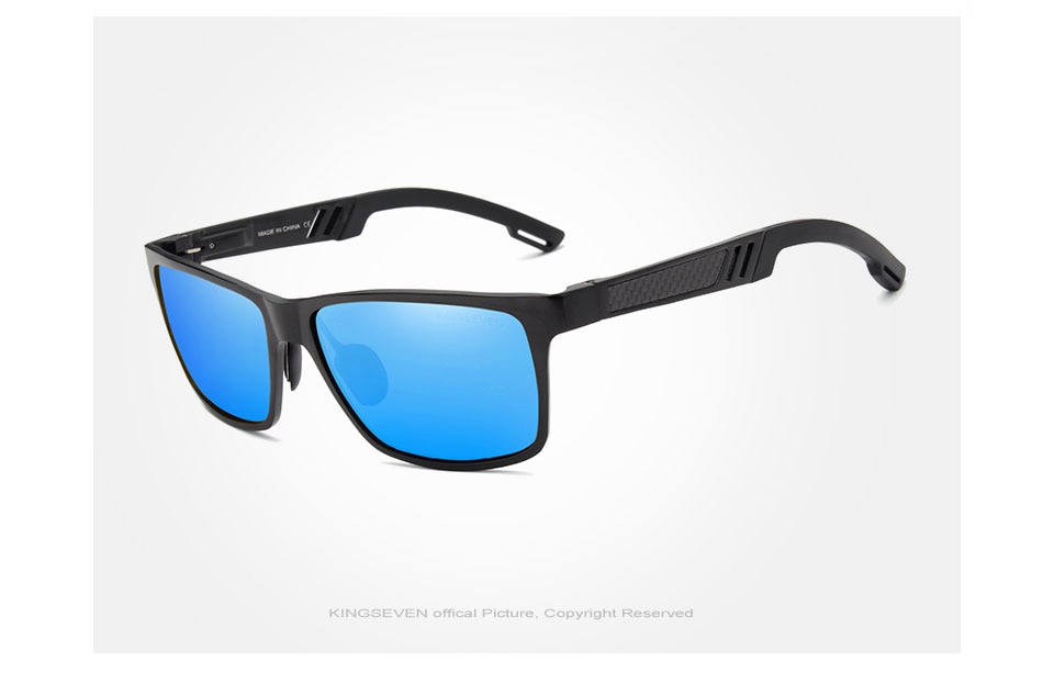 KINGSEVEN Aluminum Square Polarized Sunglasses