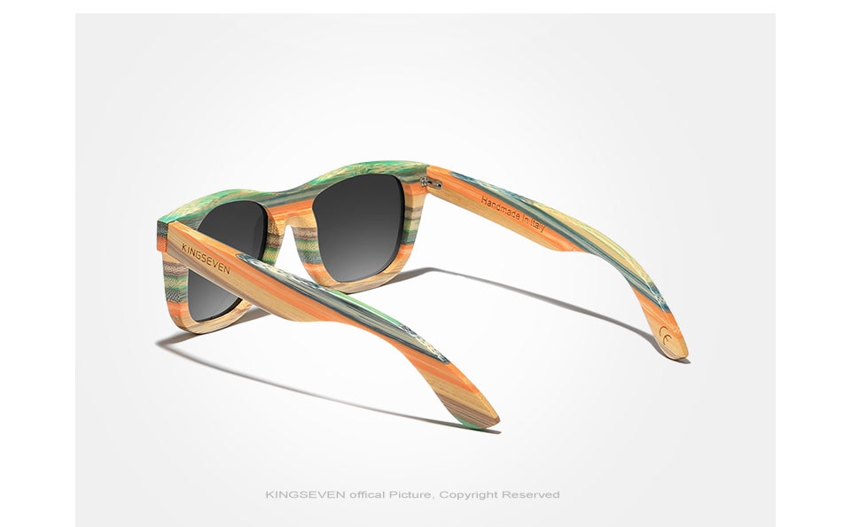 KINGSEVEN Retro Bamboo Sunglasses