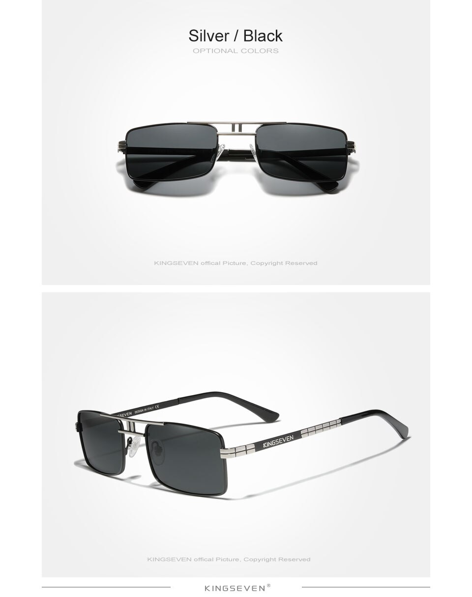 KINGSEVEN Stainless Steel Vintage Sunglasses