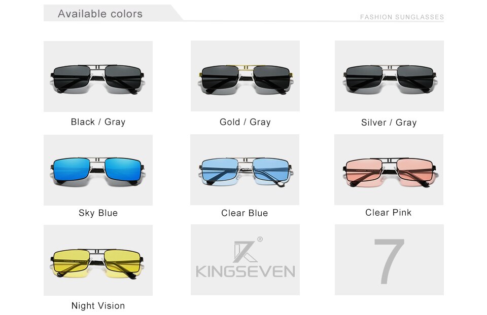 KINGSEVEN Stainless Steel Vintage Sunglasses