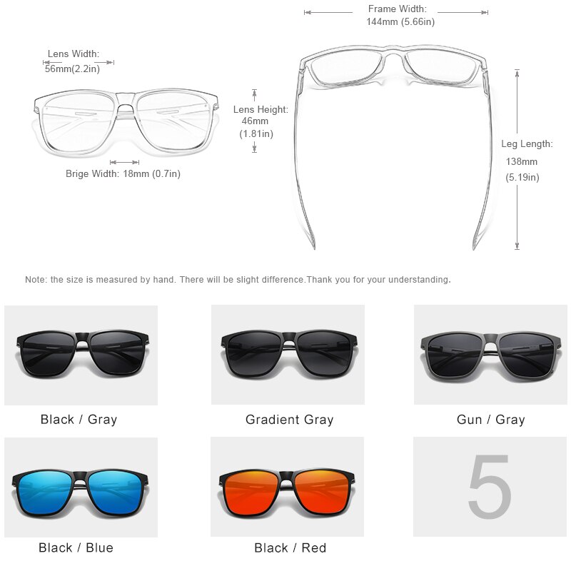 KINGSEVEN 2021 BOUTIQUE TR90 Frame Aluminium Men's Sunglasses Polarized Women Square Shades UV400 Oculos De Sol