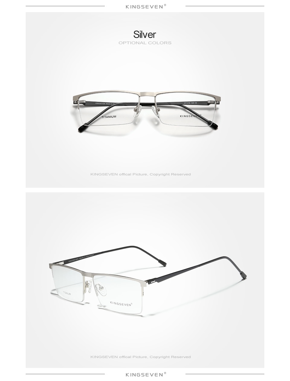 KINGSEVEN 2020 Titanium Eyeglass Frames