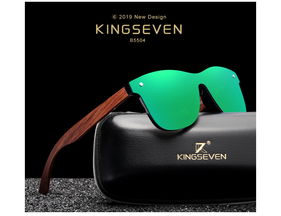 KINGSEVEN Bamboo Sunglasses For Men