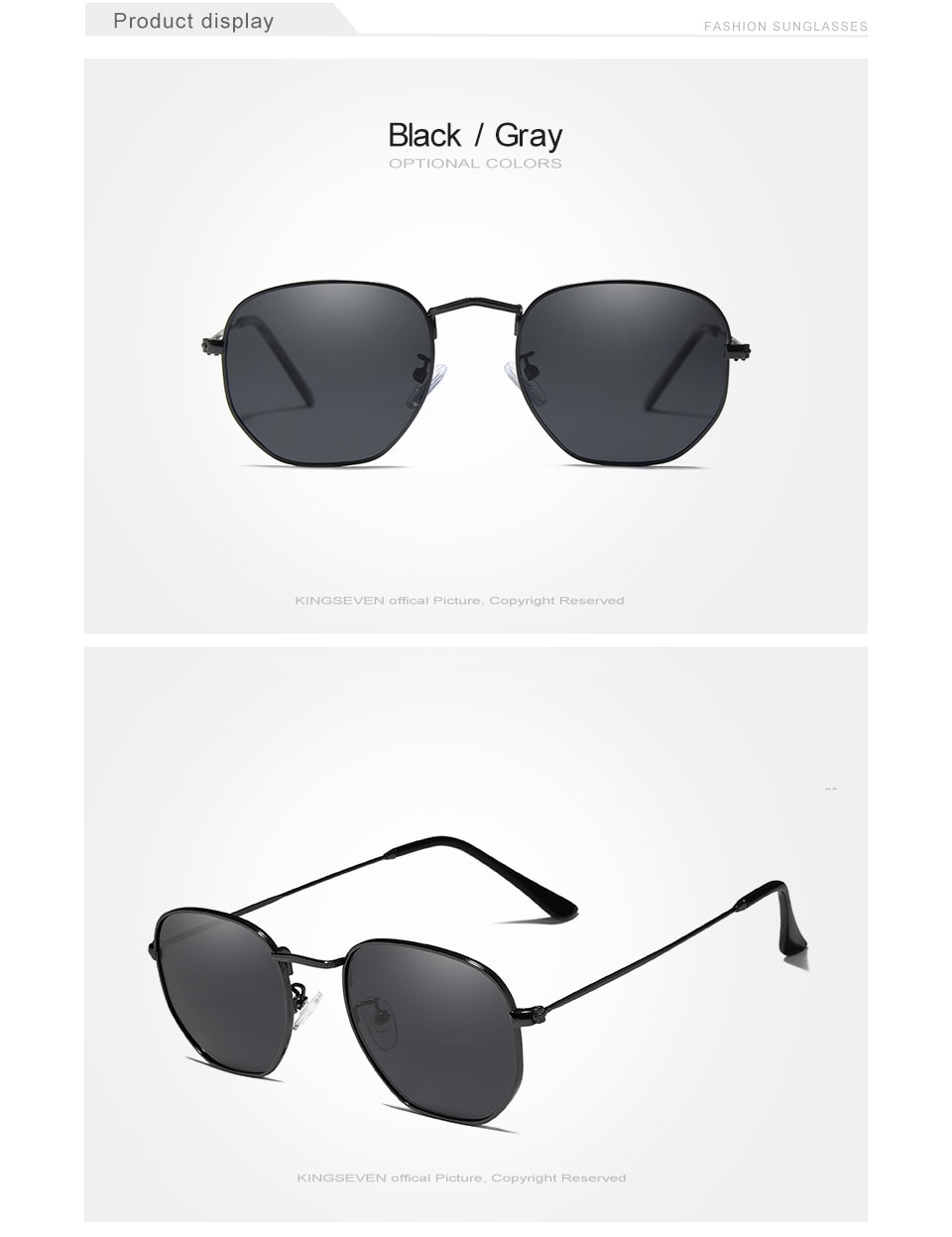 KINGSEVEN Designer Round Sunglasses