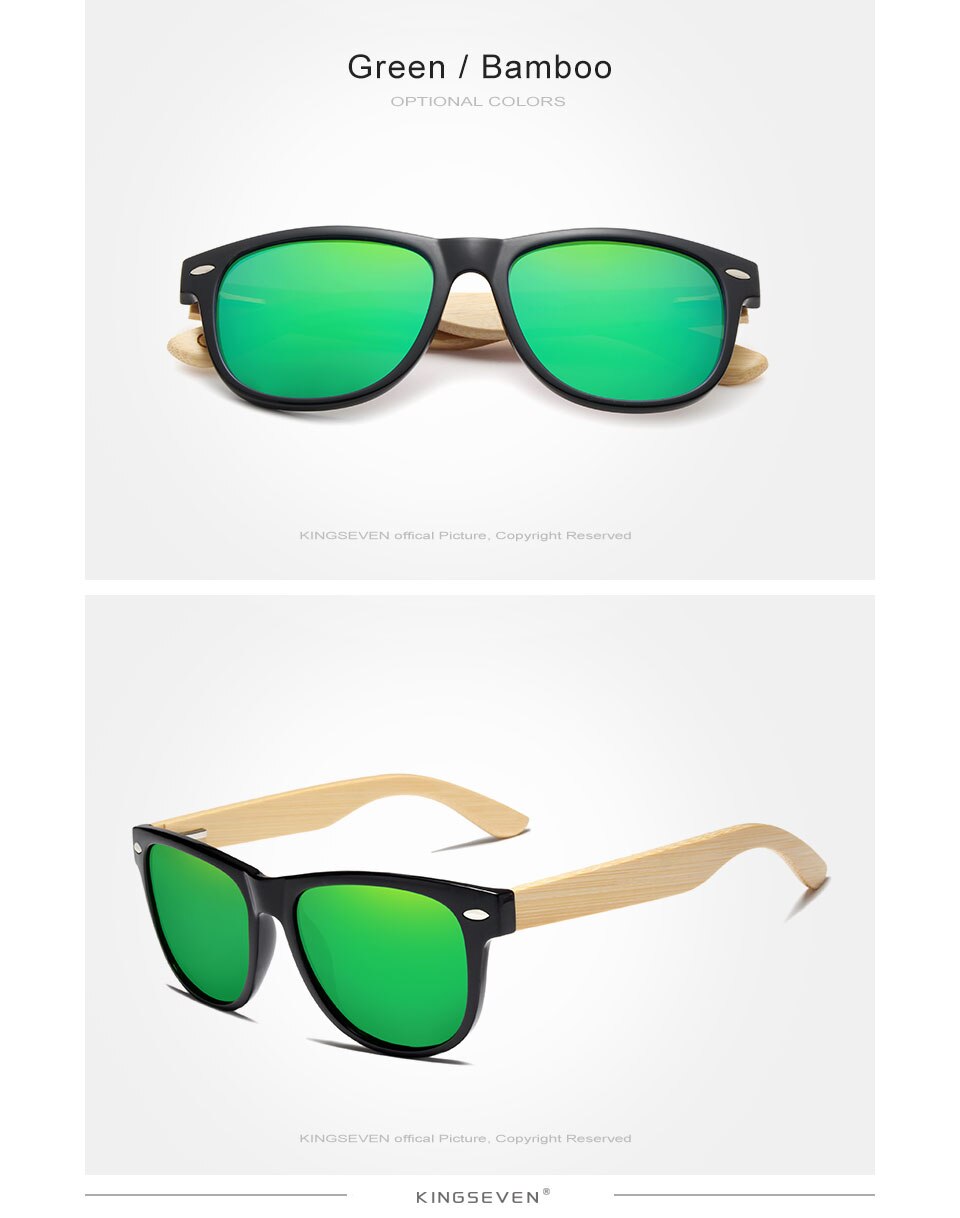 KINGSEVEN New Fashion Bamboo Sunglasses